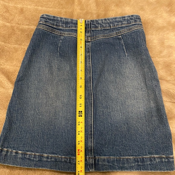 Lucky Brand Denim Jean Skirt Button Down Size 0/25 - Picture 4 of 5